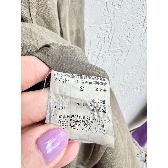 $500 Pas de calais paris 100% Linen Button Down Jacket Brown Women's Size Small - Picture 8 of 10